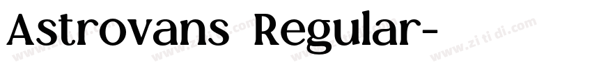 Astrovans Regular字体转换